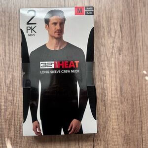 32° Heat Long Sleeve Crew Neck - Black (2 Pack)